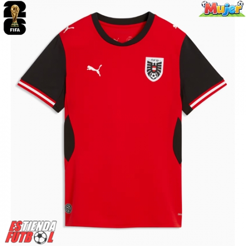Austria Primera Equipación Mujer Mundial 2026 Manga Corta